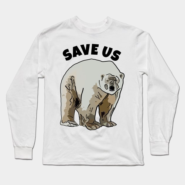 Save the Polar Bears Long Sleeve T-Shirt by ardp13